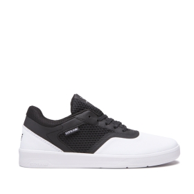 Supra Mens SAINT White/Black/White Low Top Shoes | CA-91348